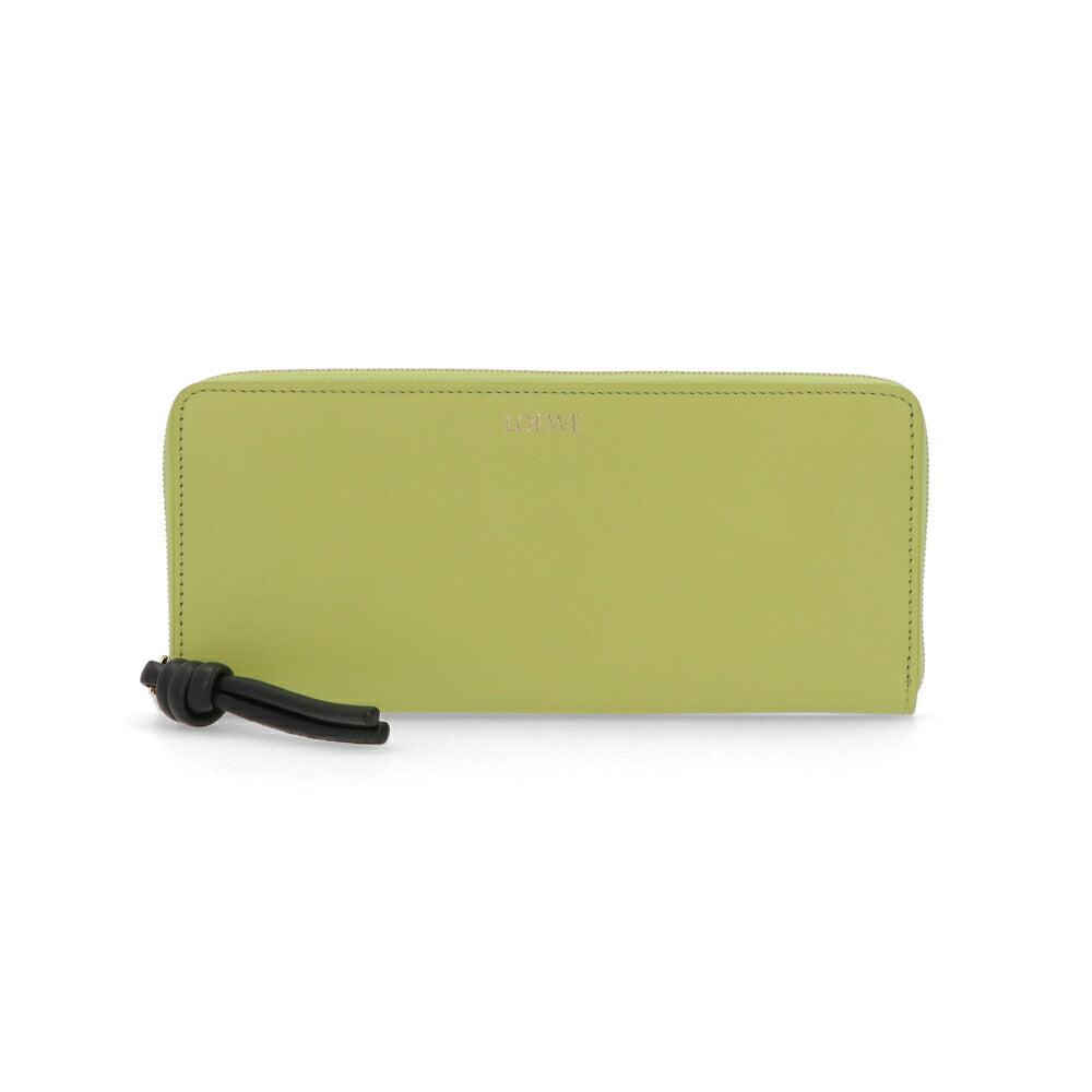 LOEWE ロエベ レディース 財布 長財布 ノット ジップアラウンド ウォレット ライトグリーン イエロー系 ラウンドファスナー長財布 ラウンドジップ CEM1G39X01