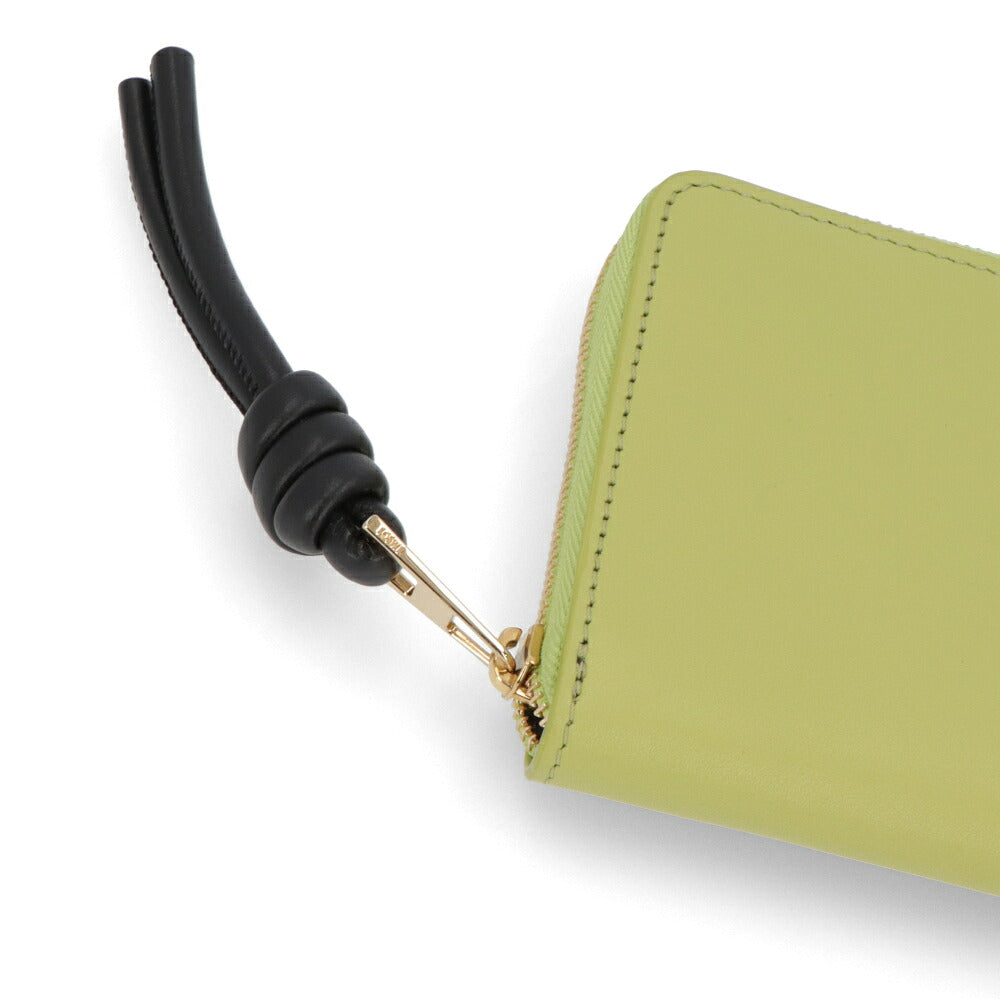 LOEWE ロエベ レディース 財布 長財布 ノット ジップアラウンド ウォレット ライトグリーン イエロー系 ラウンドファスナー長財布 ラウンドジップ CEM1G39X01