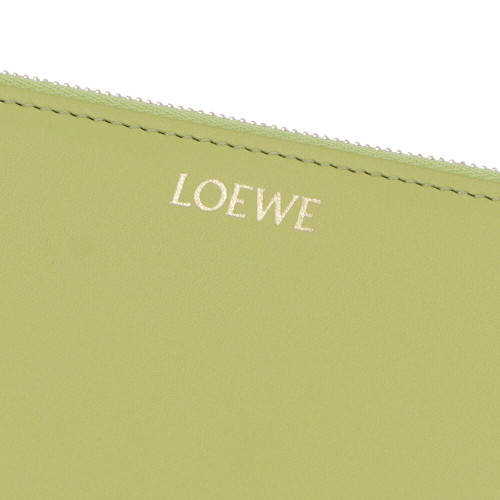 LOEWE ロエベ レディース 財布 長財布 ノット ジップアラウンド ウォレット ライトグリーン イエロー系 ラウンドファスナー長財布 ラウンドジップ CEM1G39X01