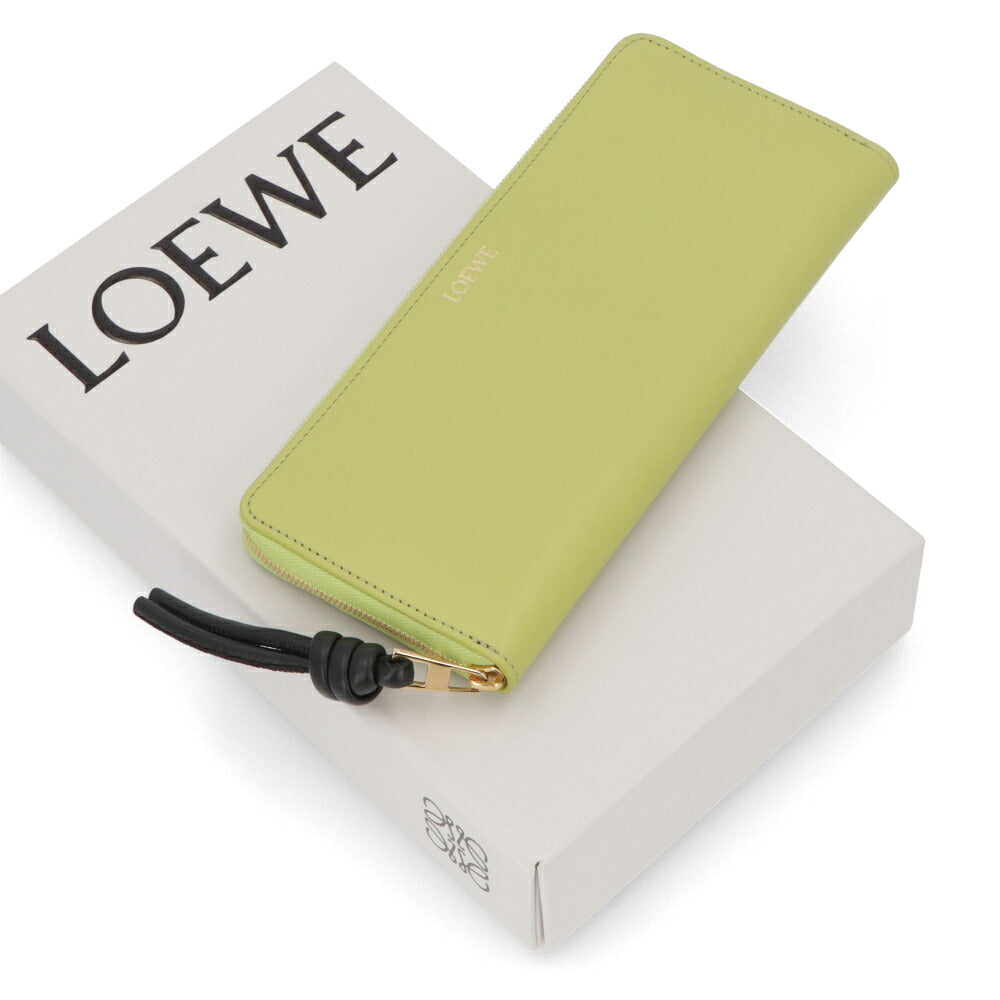 LOEWE ロエベ レディース 財布 長財布 ノット ジップアラウンド ウォレット ライトグリーン イエロー系 ラウンドファスナー長財布 ラウンドジップ CEM1G39X01