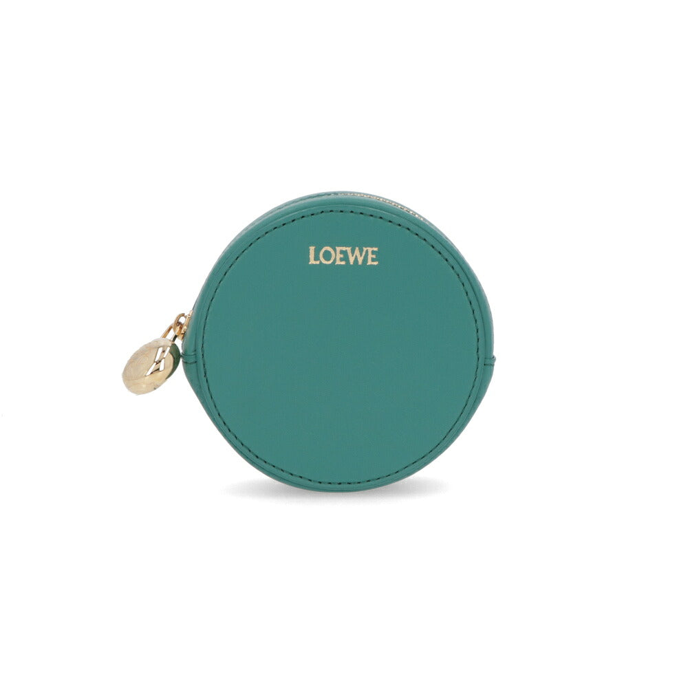 LOEWE ロエベ レディース 財布 小銭入れ・コインケース エメラルドグリーン アナグラム ロゴ ゴールド金具 ペブル クッキー キーホルダー CANB419X01