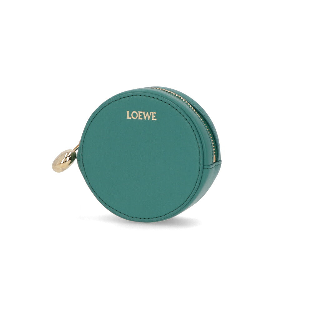 LOEWE ロエベ レディース 財布 小銭入れ・コインケース エメラルドグリーン アナグラム ロゴ ゴールド金具 ペブル クッキー キーホルダー CANB419X01