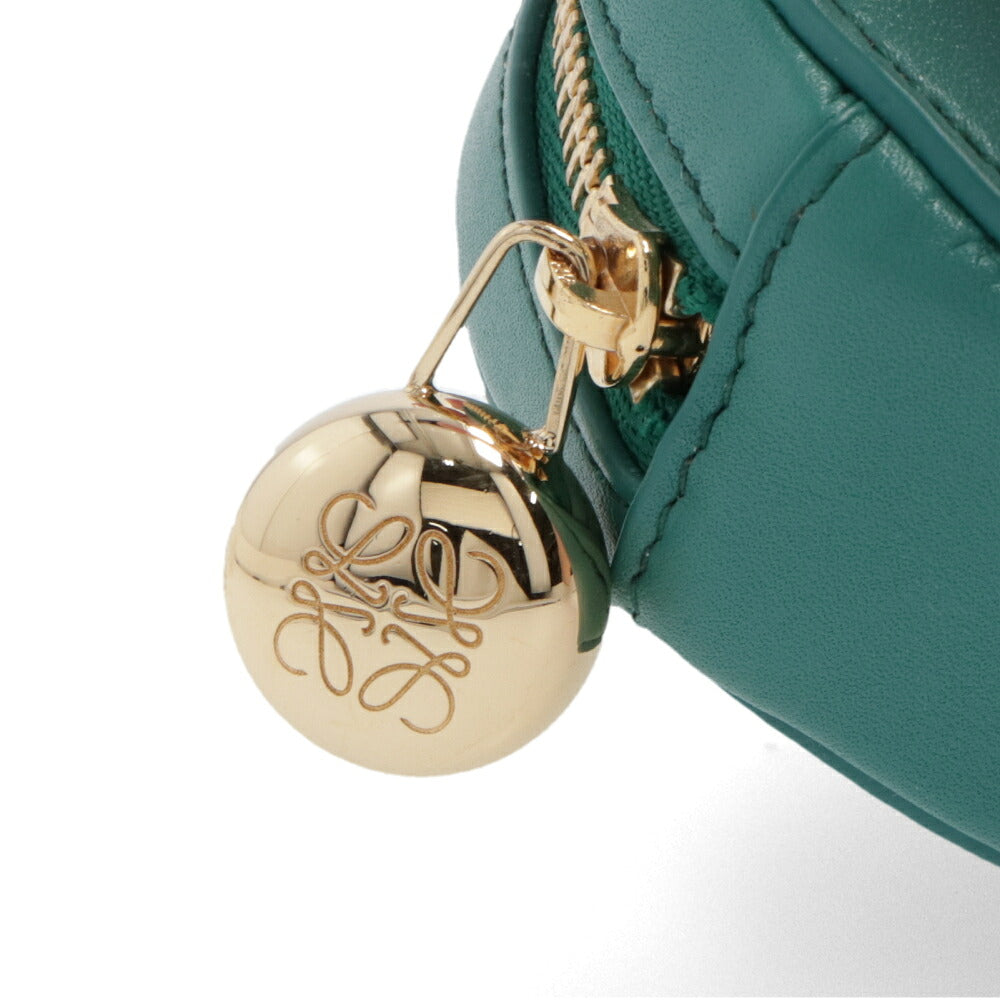 LOEWE ロエベ レディース 財布 小銭入れ・コインケース エメラルドグリーン アナグラム ロゴ ゴールド金具 ペブル クッキー キーホルダー CANB419X01