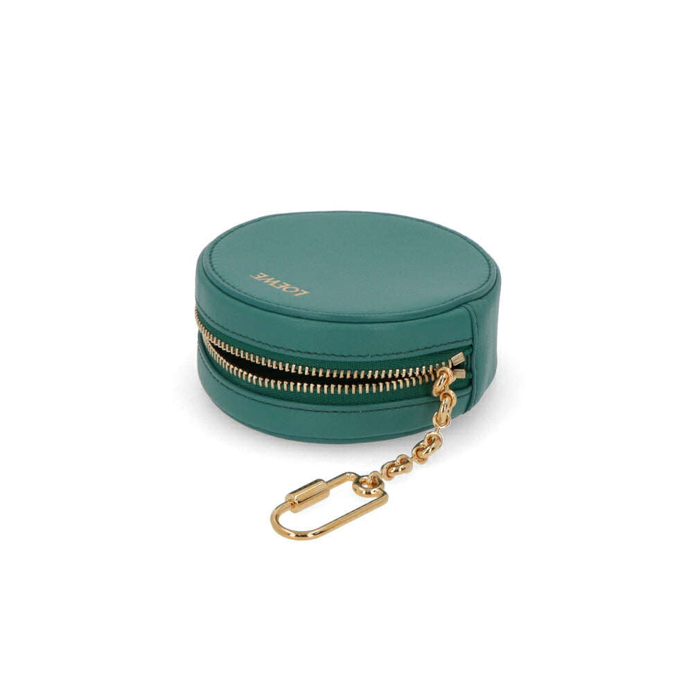 LOEWE ロエベ レディース 財布 小銭入れ・コインケース エメラルドグリーン アナグラム ロゴ ゴールド金具 ペブル クッキー キーホルダー CANB419X01