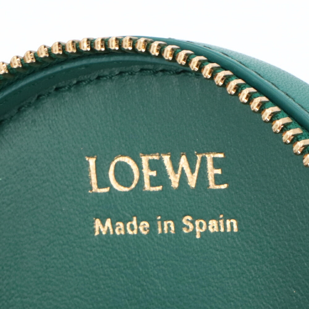 LOEWE ロエベ レディース 財布 小銭入れ・コインケース エメラルドグリーン アナグラム ロゴ ゴールド金具 ペブル クッキー キーホルダー CANB419X01