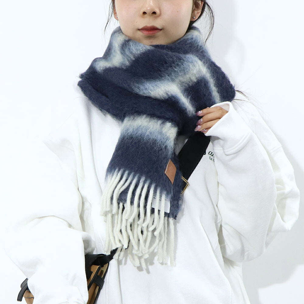 LOEWE マフラー ロゴ アナグラム フリンジ 3色