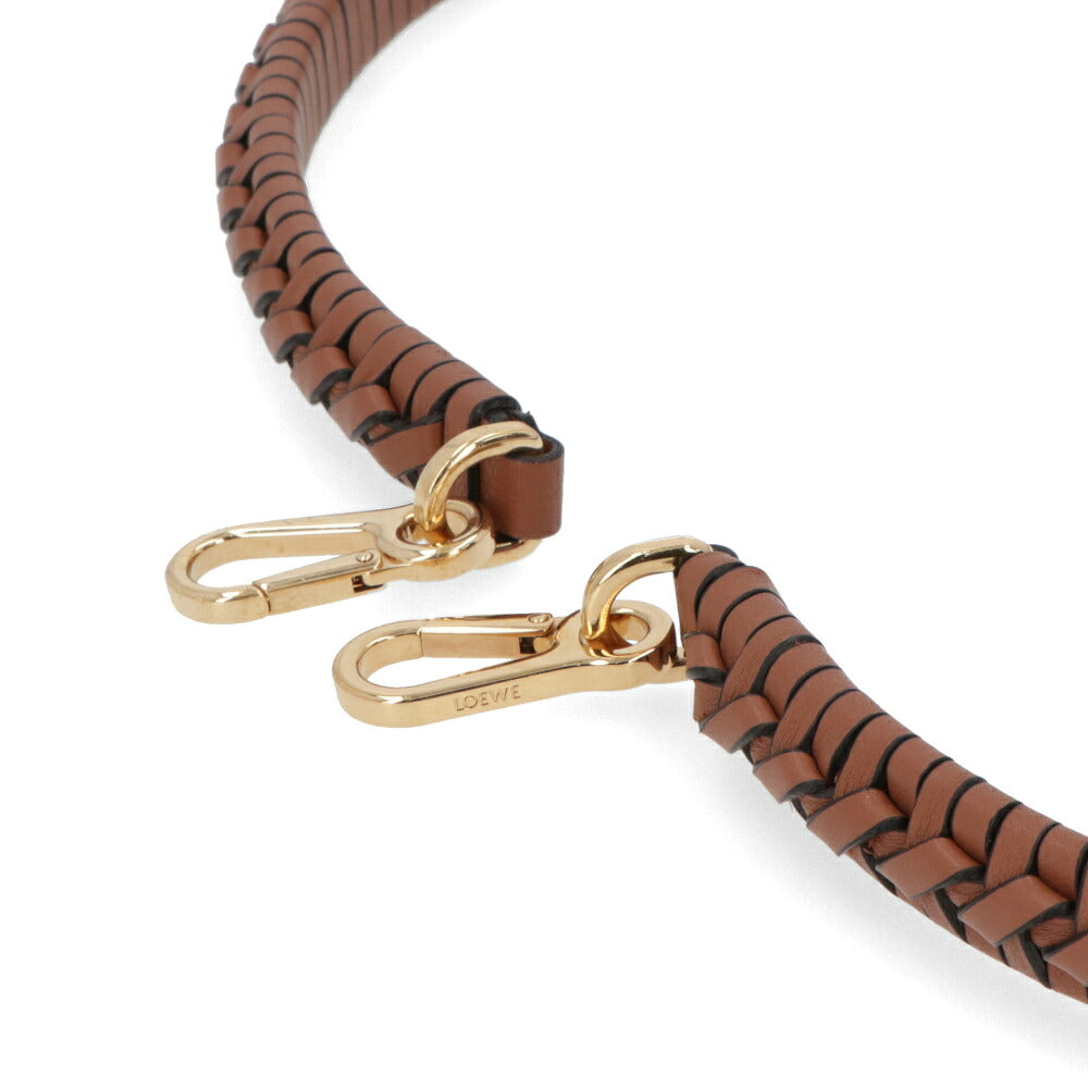 LOEWE ロエベ レディース バッグ ウーブン スパイラル ストラップ ブラック ブラウン カーフスキン カーフスキン ゴールド金具 C073S48X01