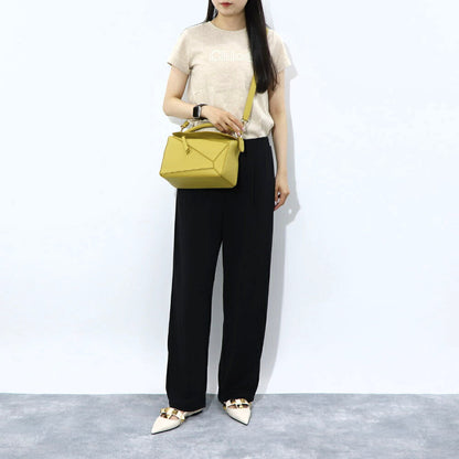 ロエベ LOEWE バッグ ショルダーバッグ レディース パズル スモール PUZZLE SMALL イエロー系 レザー ロゴ アナグラム ハンドバッグ 2Way 鞄 ゴールド金具 32230S21