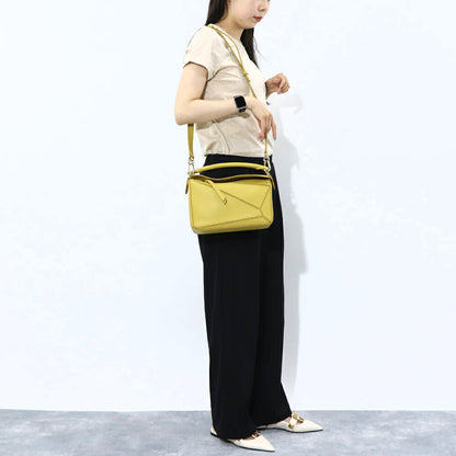 ロエベ LOEWE バッグ ショルダーバッグ レディース パズル スモール PUZZLE SMALL イエロー系 レザー ロゴ アナグラム ハンドバッグ 2Way 鞄 ゴールド金具 32230S21
