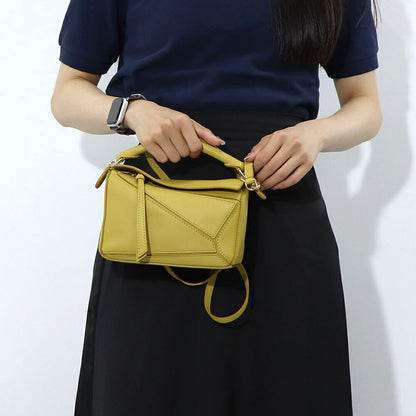 ロエベ LOEWE バッグ ショルダーバッグ レディース パズル ミニ PUZZLE MINI イエロー系 レザー アナグラム ハンドバッグ 2Way 鞄 ゴールド金具 32230U95