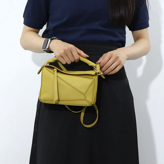 ロエベ LOEWE バッグ ショルダーバッグ レディース パズル ミニ PUZZLE MINI イエロー系 レザー アナグラム ハンドバッグ 2Way 鞄 ゴールド金具 32230U95