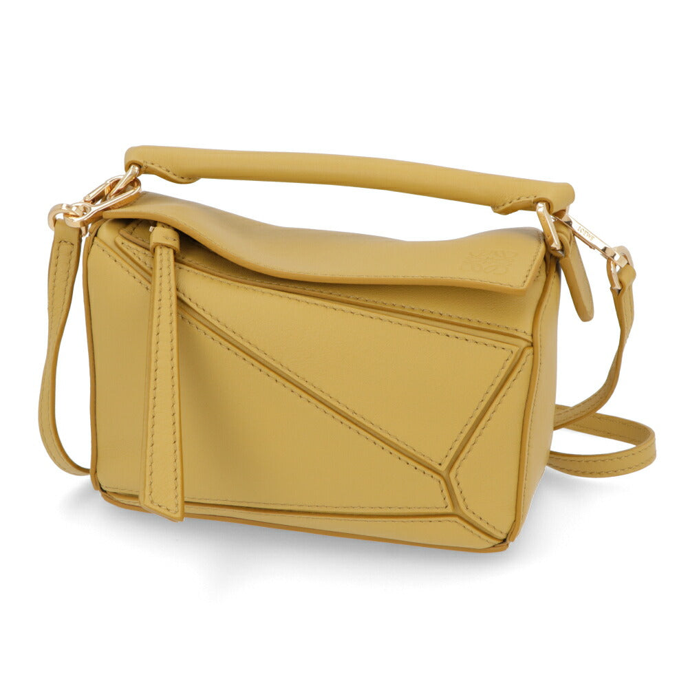 ロエベ LOEWE バッグ ショルダーバッグ レディース パズル ミニ PUZZLE MINI イエロー系 レザー アナグラム ハンドバッグ 2Way 鞄 ゴールド金具 32230U95