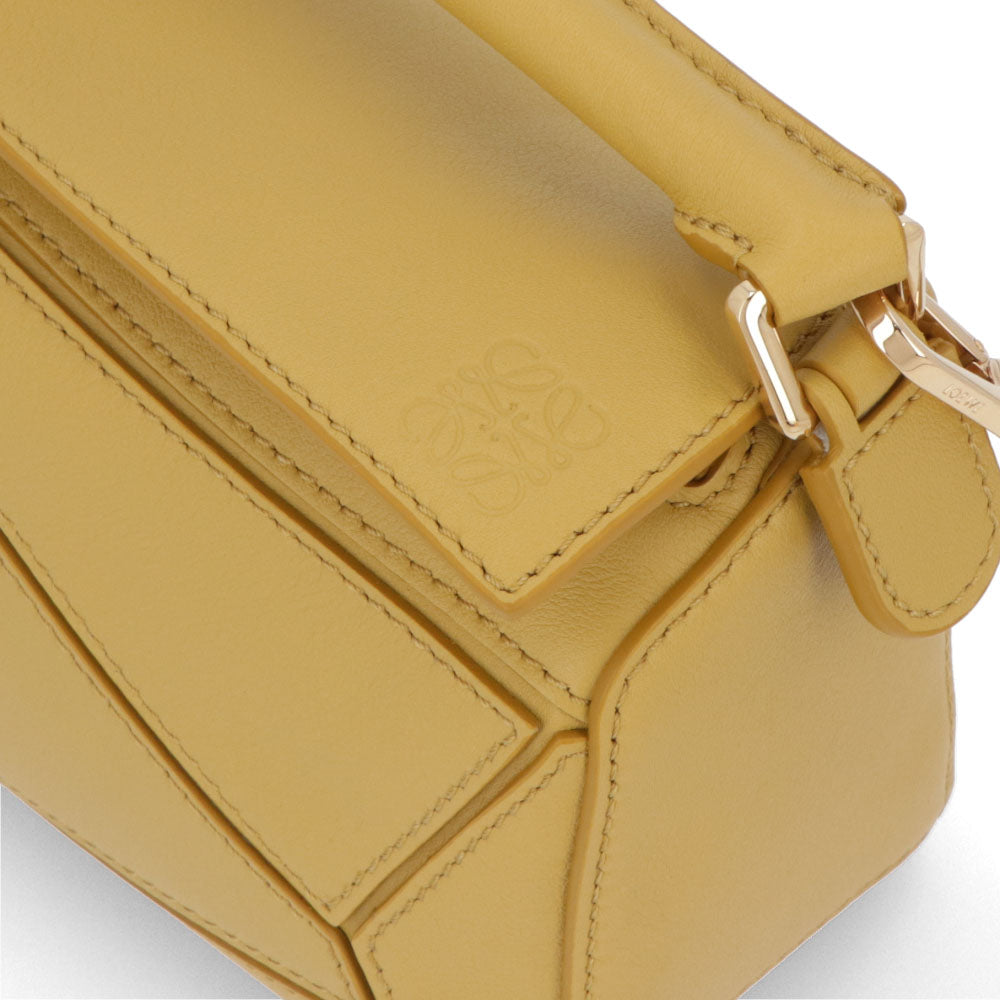 ロエベ LOEWE バッグ ショルダーバッグ レディース パズル ミニ PUZZLE MINI イエロー系 レザー アナグラム ハンドバッグ 2Way 鞄 ゴールド金具 32230U95