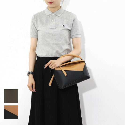 ロエベ LOEWE バッグ ショルダーバッグ レディース パズル スモール PUZZLE SMALL ベージュ×ブラック グリーン レザー アナグラム ハンドバッグ 2Way 鞄 ゴールド金具 A510P60X44