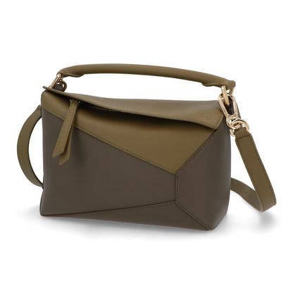 ロエベ LOEWE バッグ ショルダーバッグ レディース パズル スモール PUZZLE SMALL ベージュ×ブラック グリーン レザー アナグラム ハンドバッグ 2Way 鞄 ゴールド金具 A510P60X44