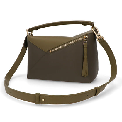 ロエベ LOEWE バッグ ショルダーバッグ レディース パズル スモール PUZZLE SMALL ベージュ×ブラック グリーン レザー アナグラム ハンドバッグ 2Way 鞄 ゴールド金具 A510P60X44