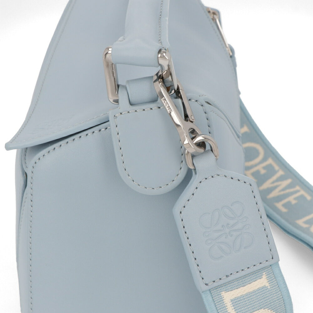 ロエベ LOEWE バッグ ショルダーバッグ レディース パズル スモール PUZZLE SMALL ライトブルー カーフスキン アナグラム ジャガードロゴ シルバー金具 ハンドバッグ 2Way 鞄 A510S21XA9