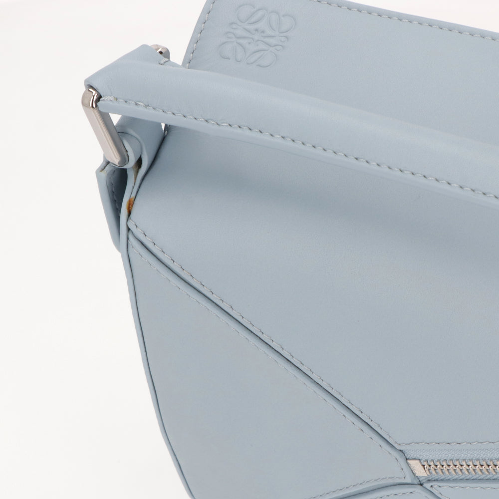 ロエベ LOEWE バッグ ショルダーバッグ レディース パズル スモール PUZZLE SMALL ライトブルー カーフスキン アナグラム ジャガードロゴ シルバー金具 ハンドバッグ 2Way 鞄 A510S21XA9