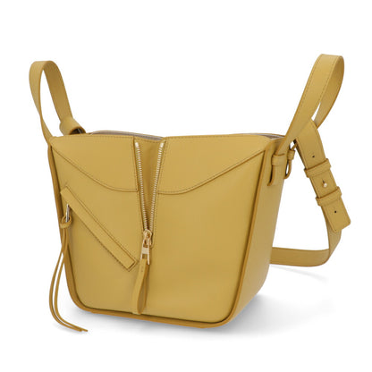 ロエベ LOEWE バッグ ハンドバッグ レディース ハンモックバッグ コンパクト HAMMOCK COMPACT ブラウン イエロー系 カーフスキン 2Way ショルダーバッグ ゴールド金具 ロゴ アナグラム A538H13X10