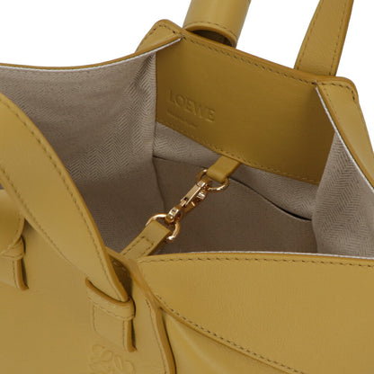 ロエベ LOEWE バッグ ハンドバッグ レディース ハンモックバッグ コンパクト HAMMOCK COMPACT ブラウン イエロー系 カーフスキン 2Way ショルダーバッグ ゴールド金具 ロゴ アナグラム A538H13X10
