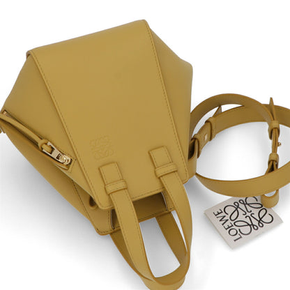 ロエベ LOEWE バッグ ハンドバッグ レディース ハンモックバッグ コンパクト HAMMOCK COMPACT ブラウン イエロー系 カーフスキン 2Way ショルダーバッグ ゴールド金具 ロゴ アナグラム A538H13X10