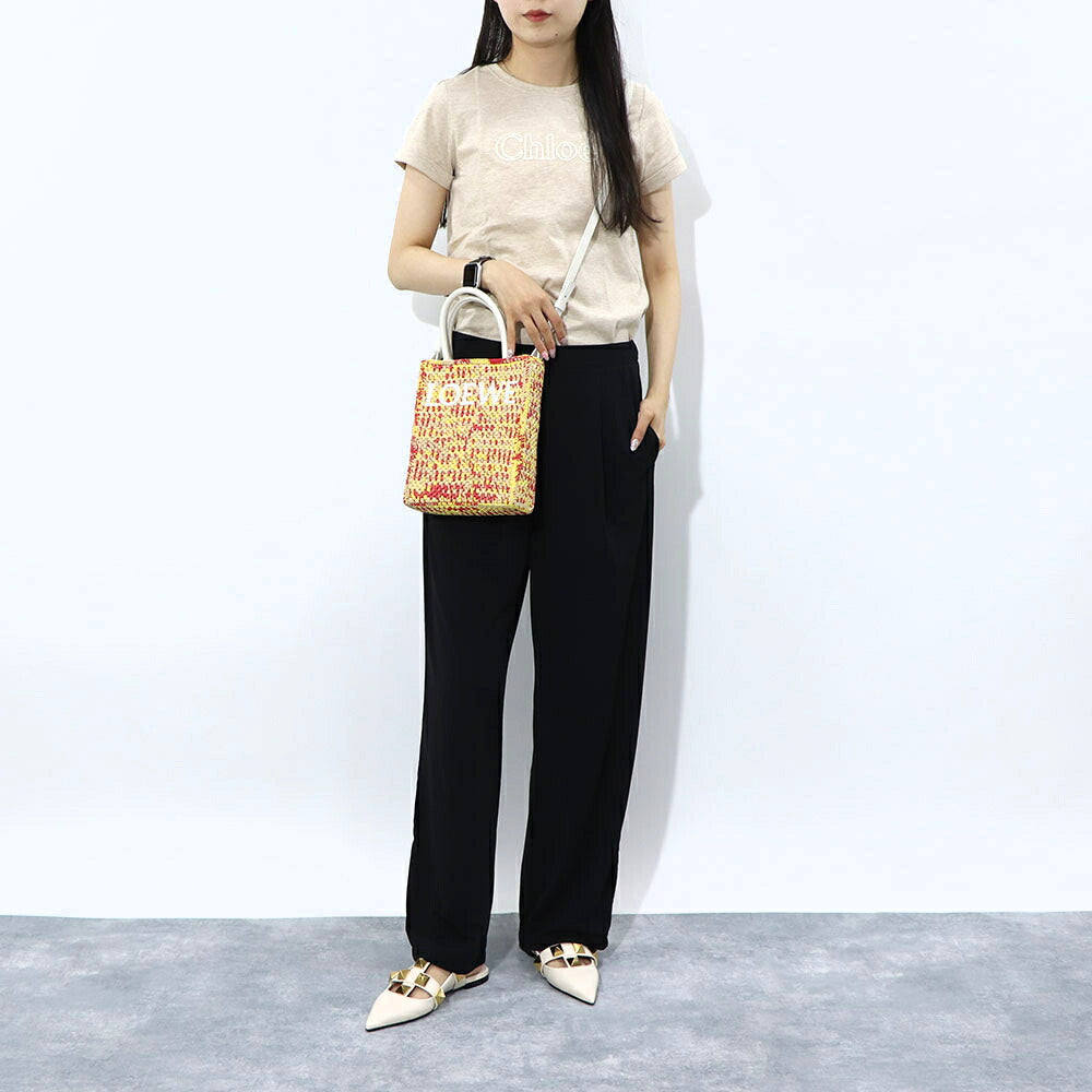 ロエベ LOEWE バッグ ショルダーバッグ レディース スタンダード A5 トート レッド×イエロー ビスコース ラフィア マルチカラー ハンドバッグ トートバッグ 2Way  A563S30X10
