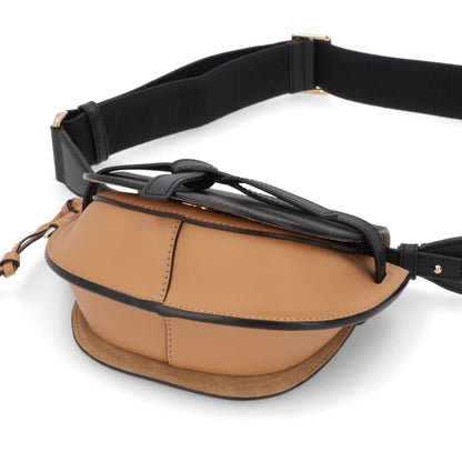 ロエベ LOEWE バッグ ショルダーバッグ レディース ゲート ミニ ブラック×ベージュ カーフスキン ジャガード織 アナグラムストラップ ロゴ バイカラー ミニバッグ 鞄 ゴールド金具 A650N46X25