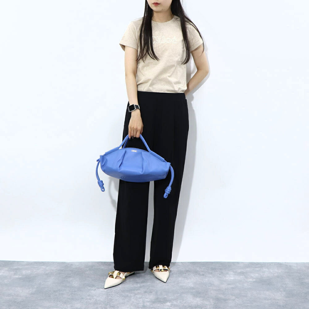 LOEWE パセオ スモール ライトブルー カーフスキン アナグラム