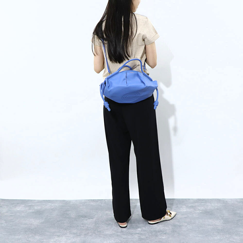 LOEWE パセオ スモール ライトブルー カーフスキン アナグラム