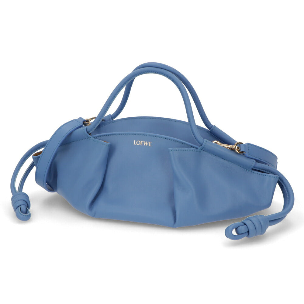 LOEWE パセオ スモール ライトブルー カーフスキン アナグラム