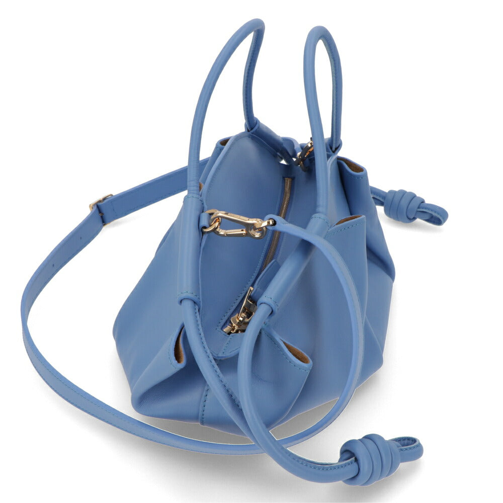 LOEWE パセオ スモール ライトブルー カーフスキン アナグラム