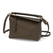 LOEWEショルダーバッグ レディース パズルエッジミニ カーキ A510P88X26