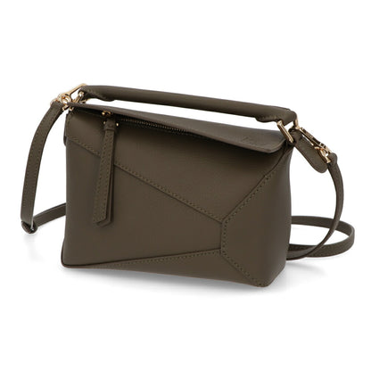 LOEWEショルダーバッグ レディース パズルエッジミニ カーキ A510P88X26