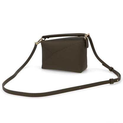 LOEWEショルダーバッグ レディース パズルエッジミニ カーキ A510P88X26