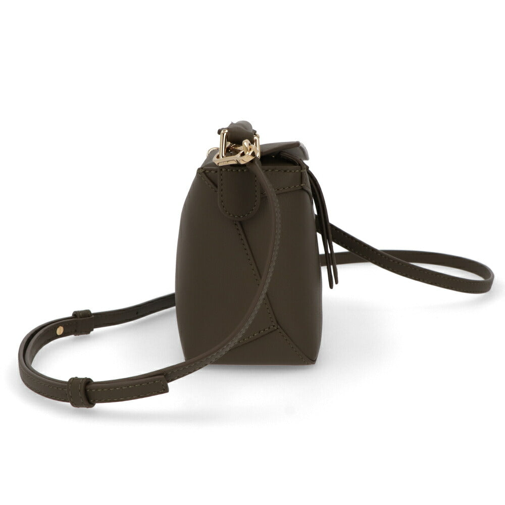 LOEWEショルダーバッグ レディース パズルエッジミニ カーキ A510P88X26