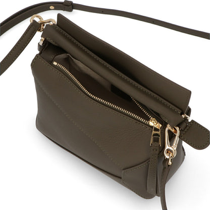 LOEWEショルダーバッグ レディース パズルエッジミニ カーキ A510P88X26