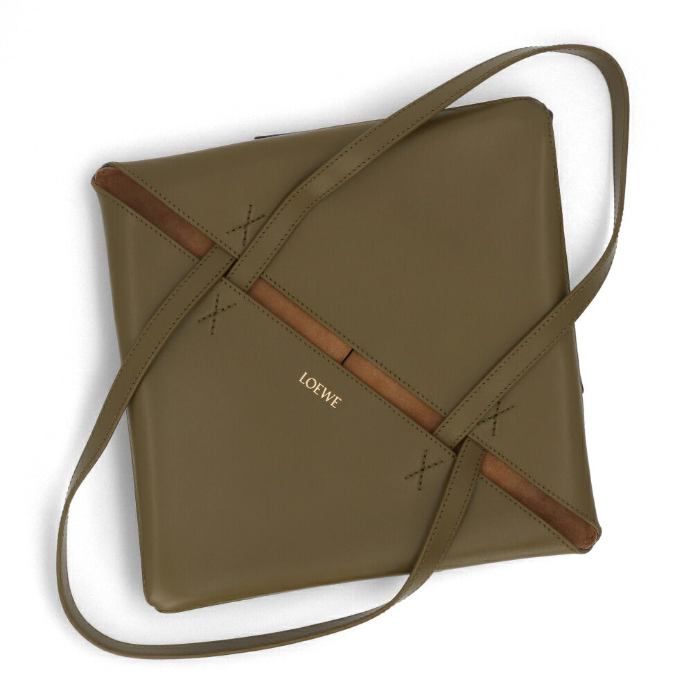 LOEWE オリーブグリーン トートバッグ　パズルフォルドトート パズルフォルド トート XL（シャイニーカーフ） ブラック - LOEWE
