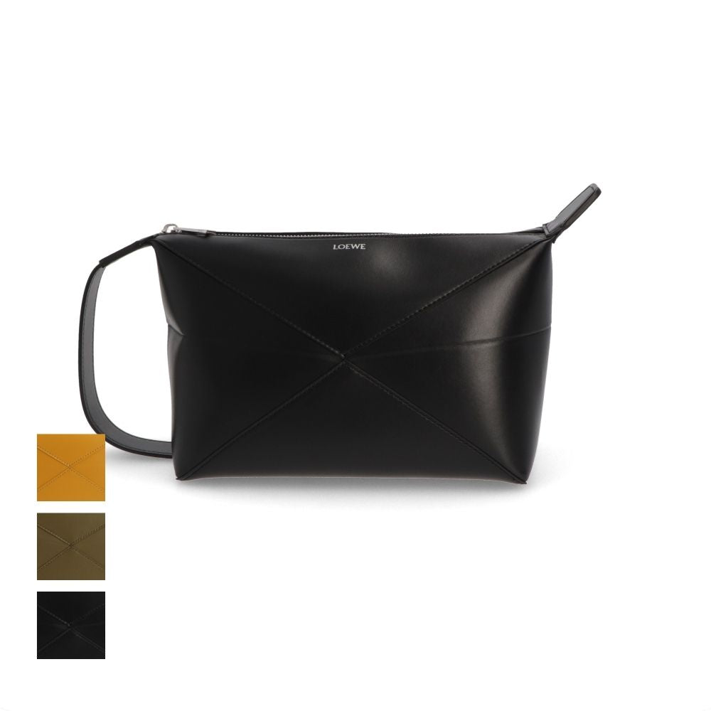 LOEWE ロエベ メンズ バッグ クラッチバッグ PUZZLE FOLD ブラック ネイビー系 オレンジ オリーブ ロゴ セカンドバッグ C510WBPX01