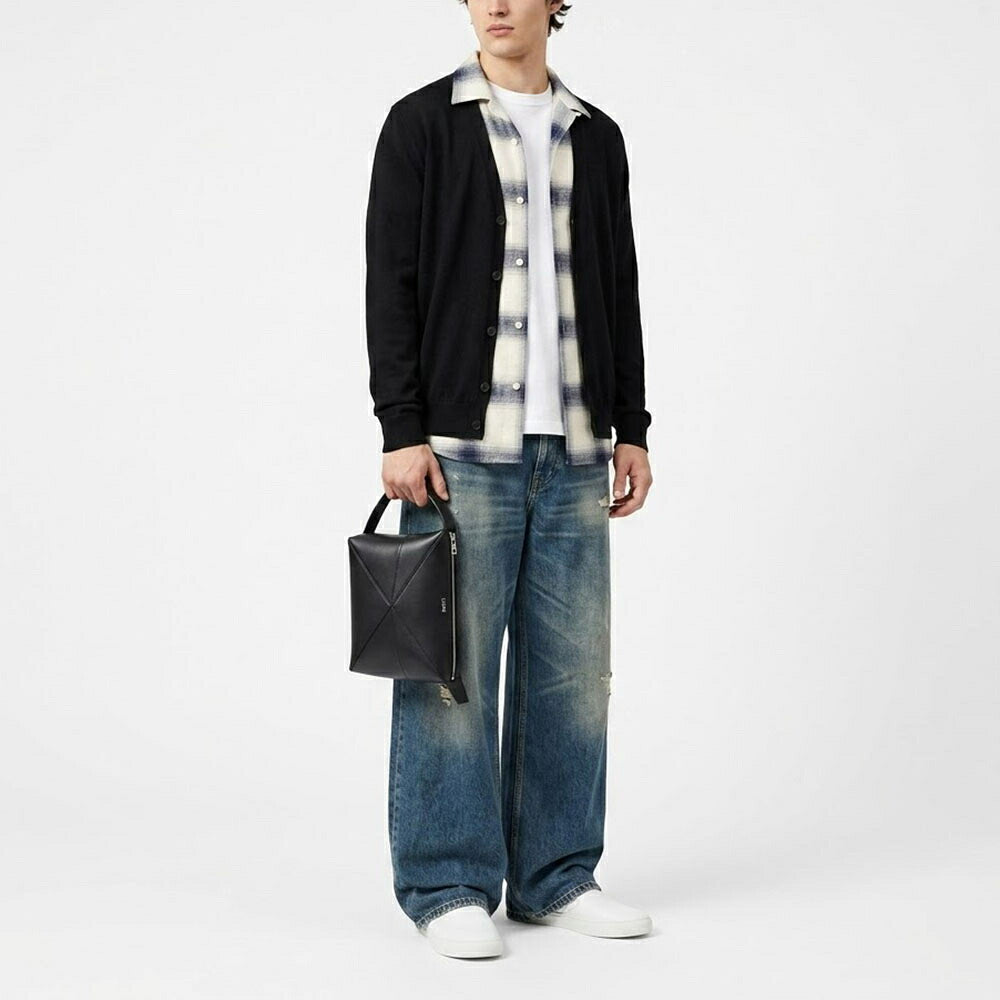 LOEWE ロエベ メンズ バッグ クラッチバッグ PUZZLE FOLD ブラック ネイビー系 オレンジ オリーブ ロゴ セカンドバッグ C510WBPX01