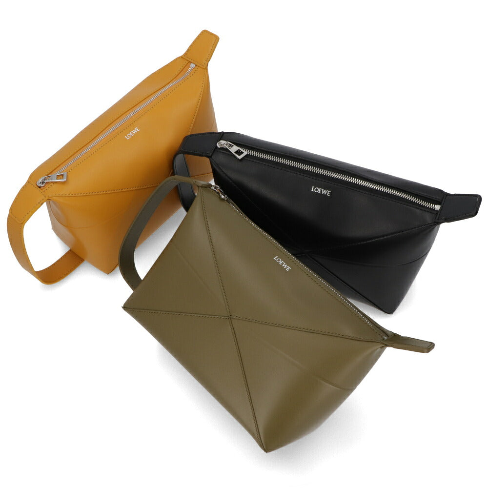 LOEWE ロエベ メンズ バッグ クラッチバッグ PUZZLE FOLD ブラック ネイビー系 オレンジ オリーブ ロゴ セカンドバッグ C510WBPX01