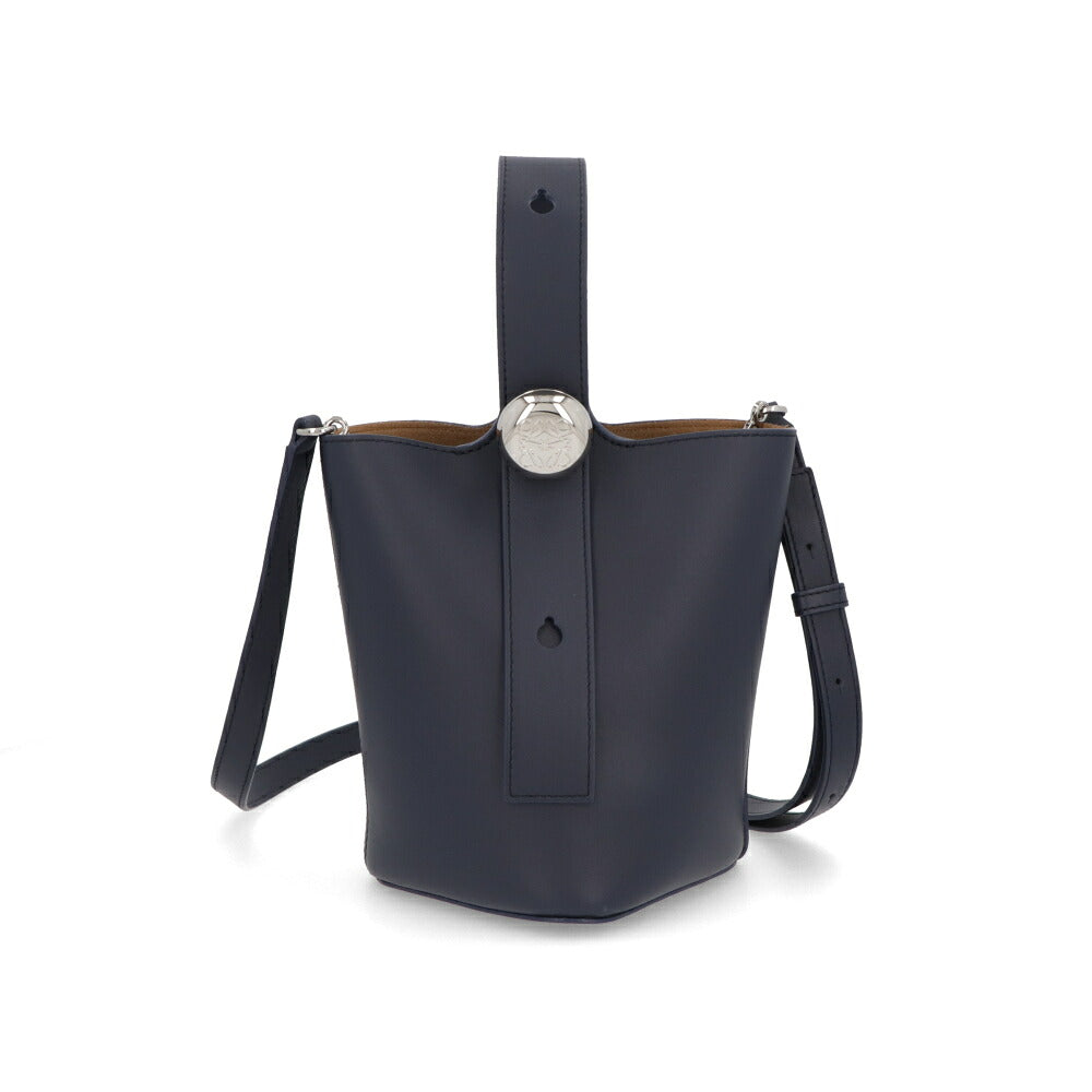 LOEWE ロエベ レディース バッグ ショルダーバッグ PEBBLE BUCKET BAG MINI ネイビー系 エメラルドグリーン 3WAY ロゴ ハンドバッグ AANBBBMX01