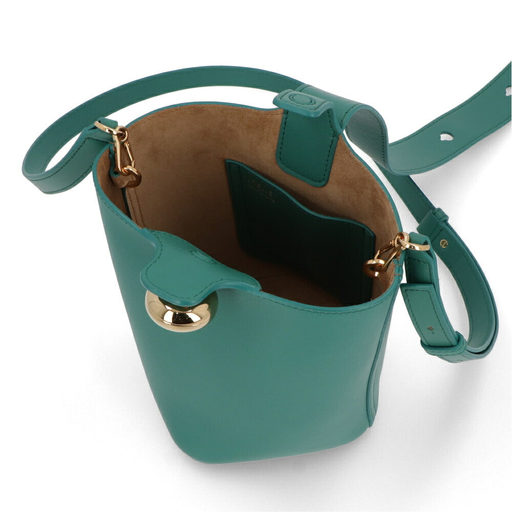 LOEWE ロエベ レディース バッグ ショルダーバッグ PEBBLE BUCKET BAG MINI ネイビー系 エメラルドグリーン 3WAY ロゴ ハンドバッグ AANBBBMX01