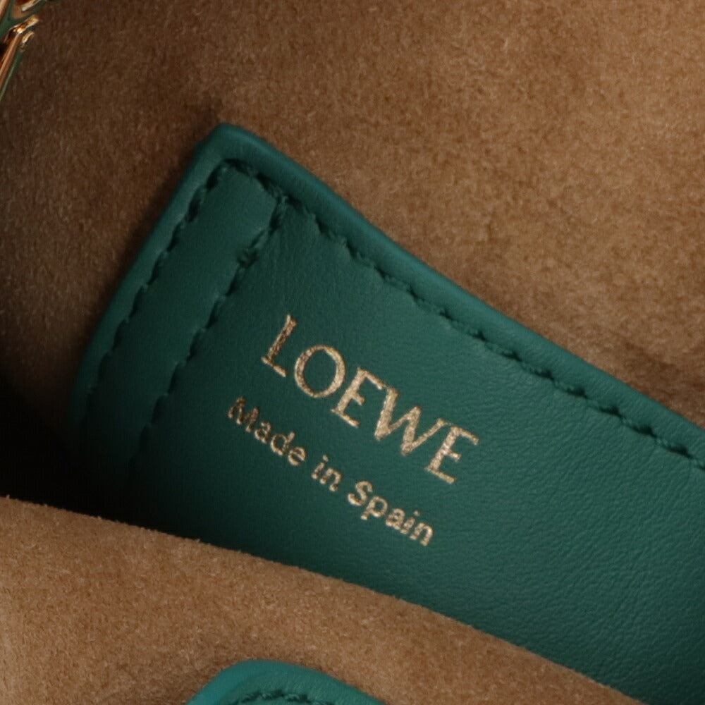 LOEWE ロエベ レディース バッグ ショルダーバッグ PEBBLE BUCKET BAG MINI ネイビー系 エメラルドグリーン 3WAY ロゴ ハンドバッグ AANBBBMX01