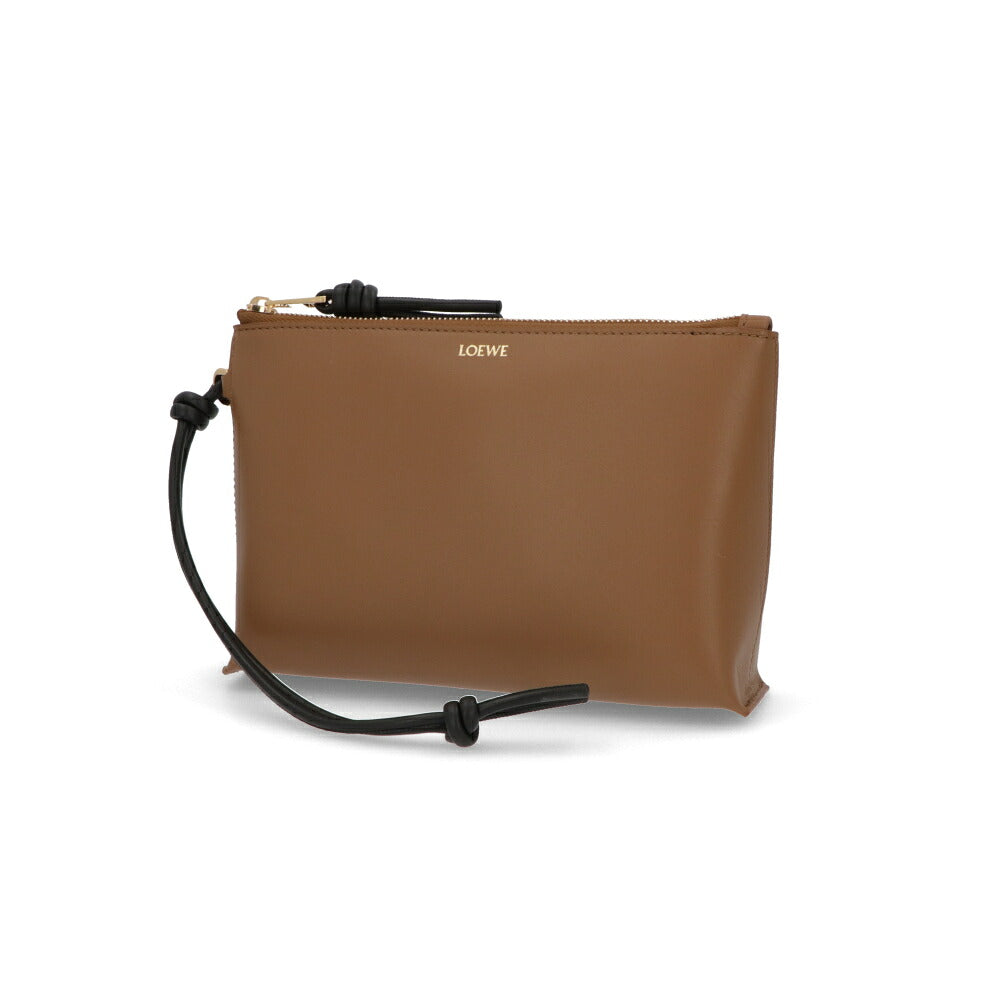 LOEWE ロエベ レディース バッグ クラッチ KNOT T POUCH ブラウン ブラック ボルドー ロゴ シンプル バイカラー CEM1KNPX01