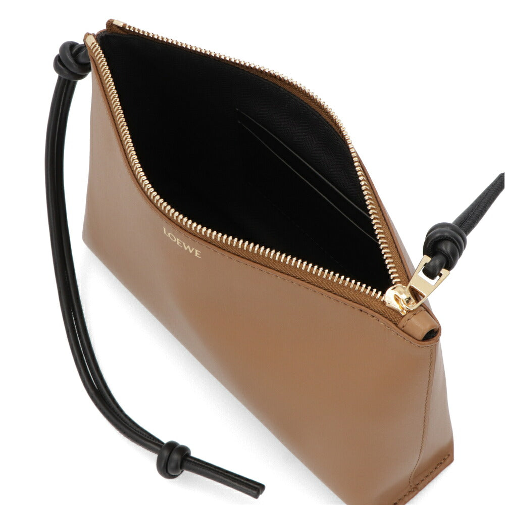LOEWE ロエベ レディース バッグ クラッチ KNOT T POUCH ブラウン ブラック ボルドー ロゴ シンプル バイカラー CEM1KNPX01