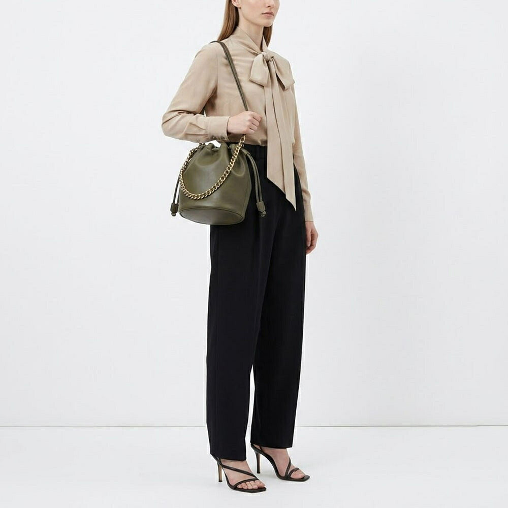 LOEWE ロエベ レディース バッグ ショルダーバッグ FLAMENCO PURSE BUCKET カーキ イエロー バケットバッグ 3WAY チェーンバッグ A411FPBX02