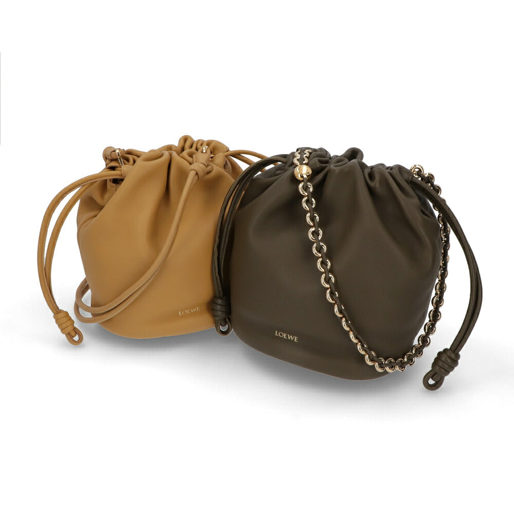 LOEWE ロエベ レディース バッグ ショルダーバッグ FLAMENCO PURSE BUCKET カーキ イエロー バケットバッグ 3WAY チェーンバッグ A411FPBX02