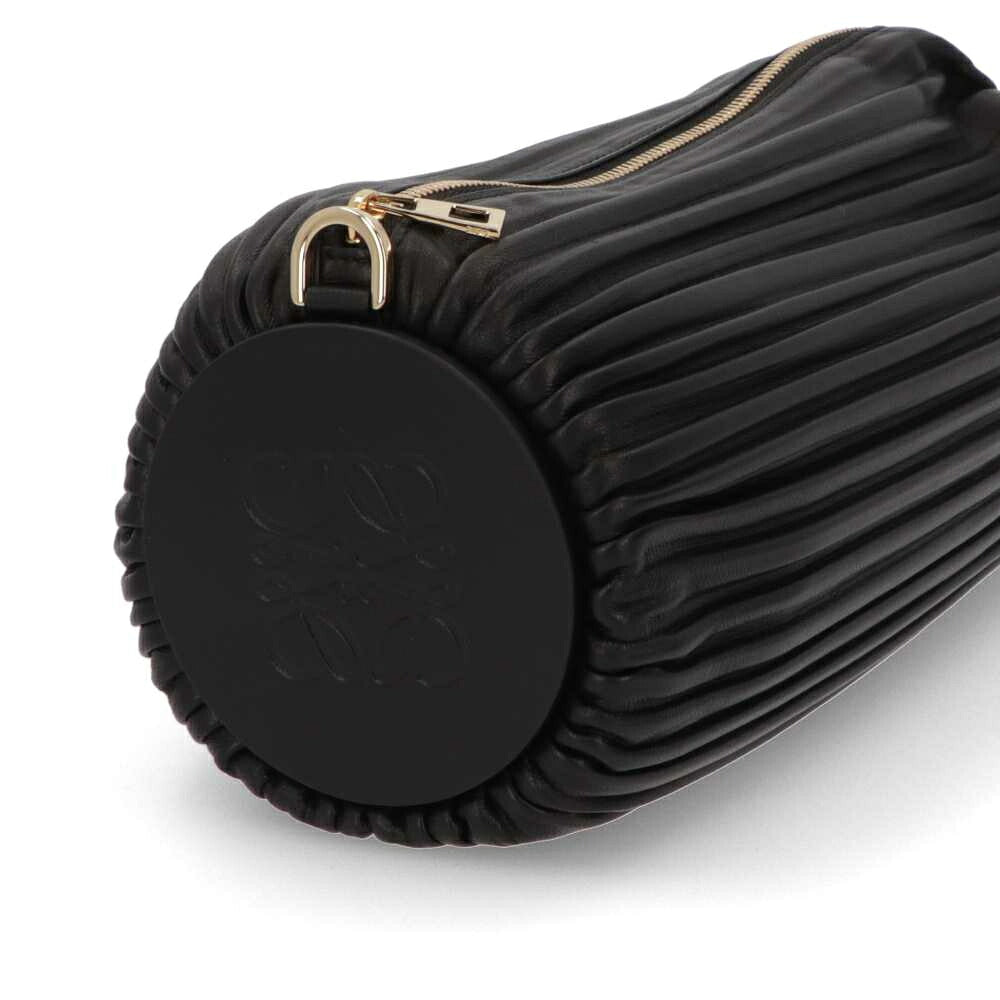 LOEWE ロエベ レディース バッグ ハンドバッグ BRACELET POUCH BAG ブラック ベージュ系 ロゴ ブレスレットポーチ アナグラム A912P84X27