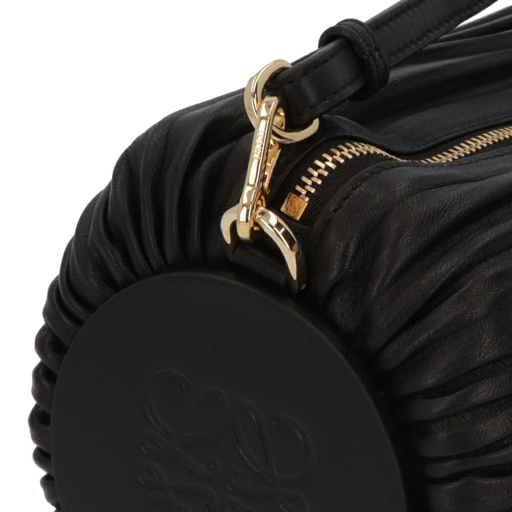 LOEWE ロエベ レディース バッグ ハンドバッグ BRACELET POUCH BAG ブラック ベージュ系 ロゴ ブレスレットポーチ アナグラム A912P84X27
