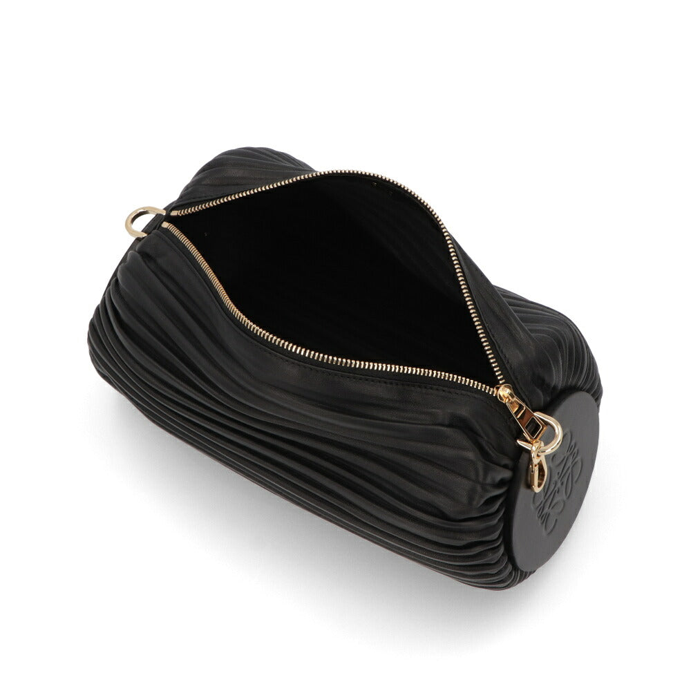 LOEWE ロエベ レディース バッグ ハンドバッグ BRACELET POUCH BAG ブラック ベージュ系 ロゴ ブレスレットポーチ アナグラム A912P84X27